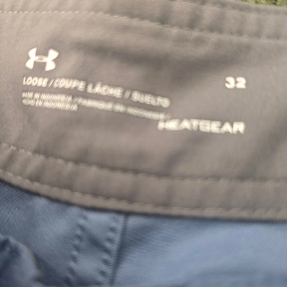 Under Armour Mens 32 Blue Digital Camo Board Shorts HeatGear Loose Swim Trunks